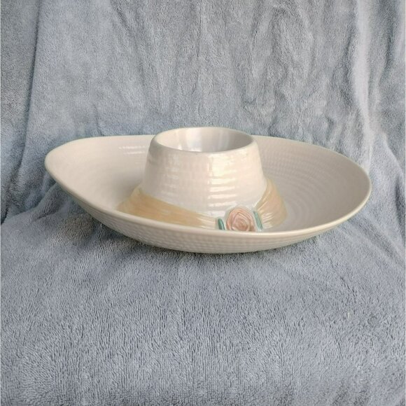 Vintage Treasure Craft Chip Dip Dish, Sombrero Cowboy Hat USA Large Serving Bowl - Picture 4 of 6